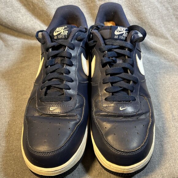 Nike Air Force 1 Low Midnight Navy Blue White 2016 488298-436 Men’s Size 11.5 - Picture 5 of 9